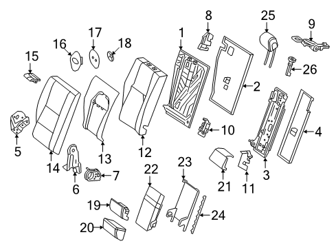 2022 Mercedes-Benz GLC300 Rear Seat Components Diagram 4