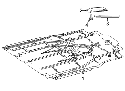 2023 Mercedes-Benz CLA250 Splash Shields Diagram