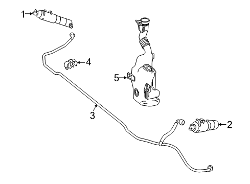 2012 Mercedes-Benz SLK250 Washer Components Diagram