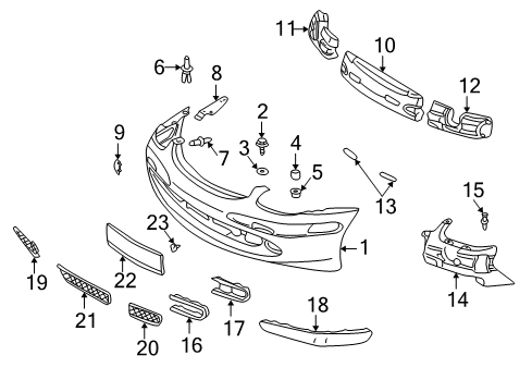 License Bracket Cap Diagram for 170-880-06-11