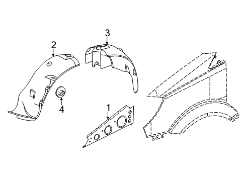 2017 Mercedes-Benz Sprinter 3500 Inner Components - Fender Diagram