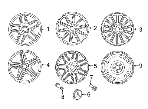 2017 Mercedes-Benz GLE43 AMG Wheels Diagram 1