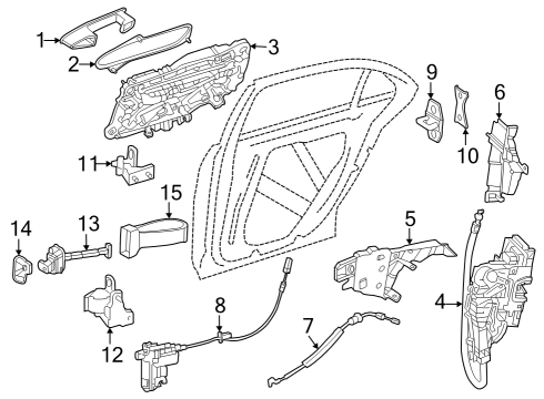 Door Check Diagram for 223-730-76-02