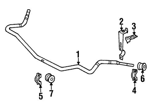 2002 Mercedes-Benz SL600 Stabilizer Bar & Components - Front Diagram