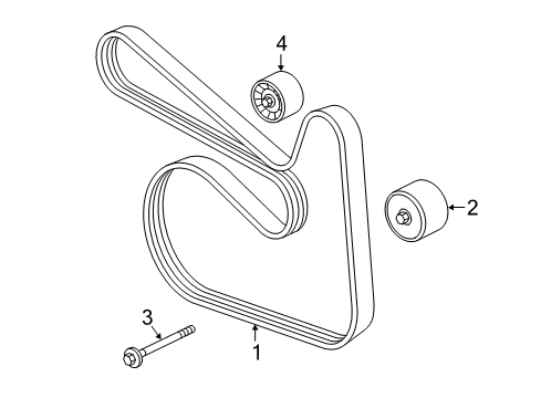 2020 Mercedes-Benz S560e Belts & Pulleys Diagram