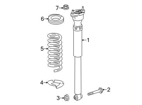 2014 Mercedes-Benz E550 Shocks & Components - Rear Diagram 1