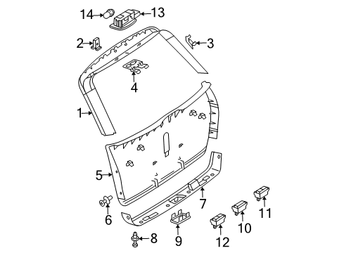 Lower Cover Diagram for 211-747-01-87-7F72