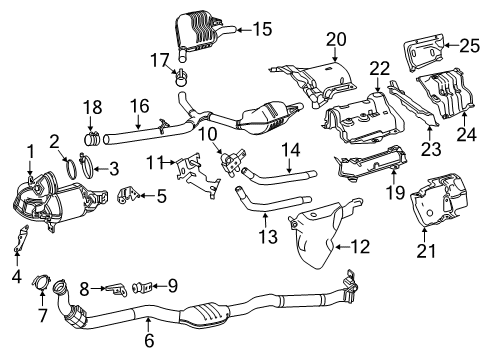 Heat Shield Diagram for 213-682-39-00-64