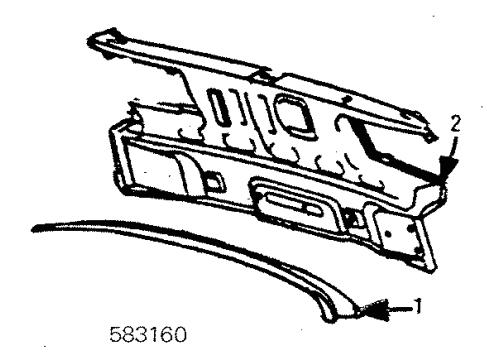 1984 Mercedes-Benz 500SEC Rear Body Diagram