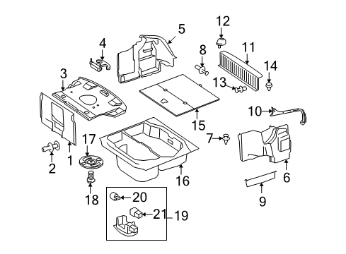 2008 Mercedes-Benz CL550 Interior Trim - Rear Body Diagram 2