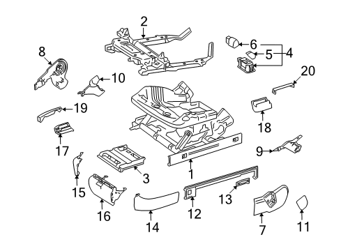 2010 Mercedes-Benz S600 Tracks & Components Diagram