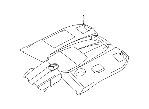 2018 Mercedes-Benz E63 AMG S Engine Appearance Cover Diagram