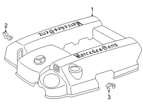 2001 Mercedes-Benz ML55 AMG Engine Appearance Cover Diagram