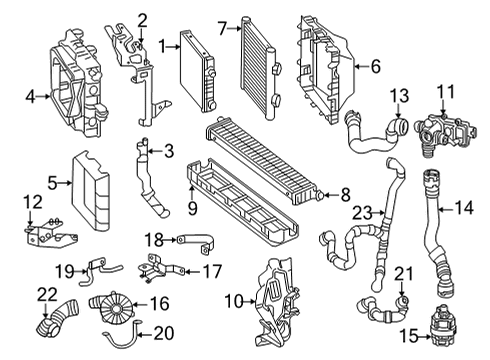 2020 Mercedes-Benz AMG GT 63 Intercooler, Fuel Delivery Diagram 3