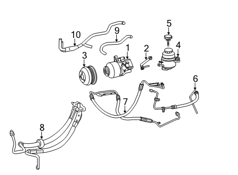 Power Steering Pressure Hose Diagram for 230-460-31-24