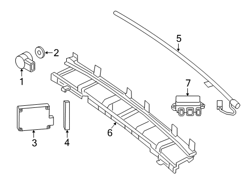 2017 Mercedes-Benz C300 Electrical Components - Rear Bumper