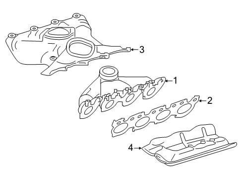 2020 Mercedes-Benz GLC63 AMG Exhaust Manifold Diagram 1