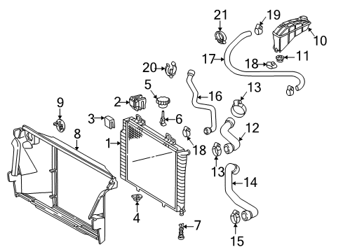 Upper Hose Diagram for 210-501-09-82