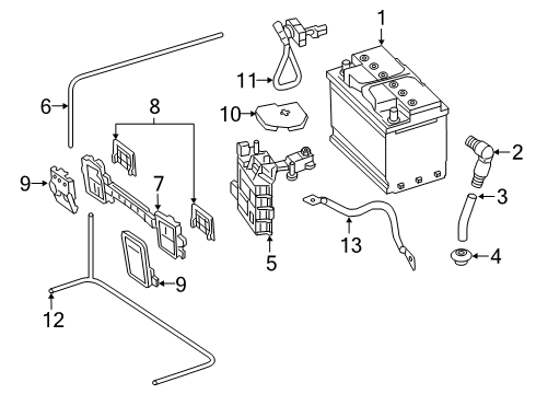 2019 Mercedes-Benz CLS450 Battery Diagram 1