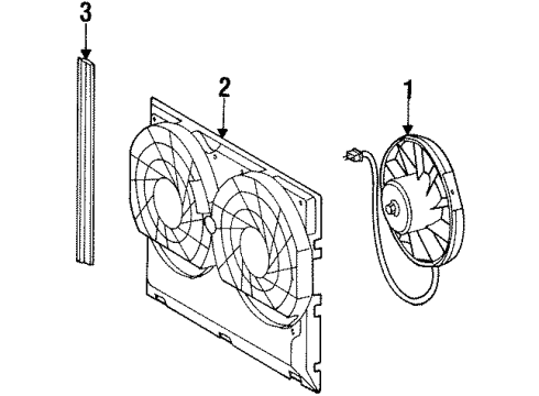 1993 Mercedes-Benz 300E Condenser Fan Diagram