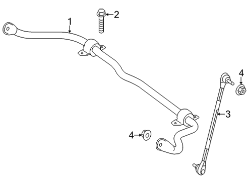 2022 Mercedes-Benz GLB250 Stabilizer Bar & Components - Front