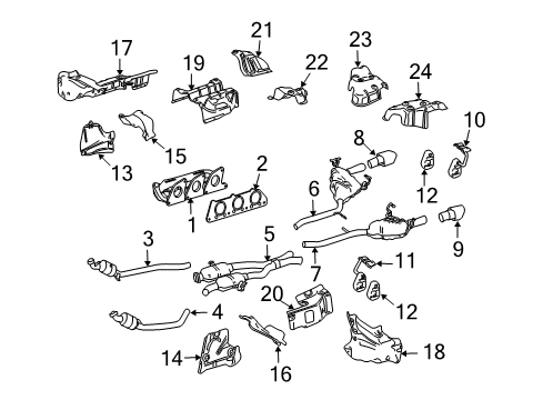 2011 Mercedes-Benz ML450 Exhaust Manifold Diagram