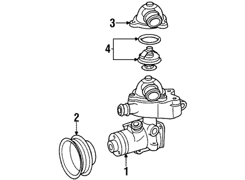 1992 Mercedes-Benz 300SL Water Pump Diagram