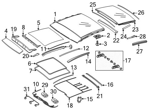 Surround Weatherstrip Diagram for 205-783-00-96