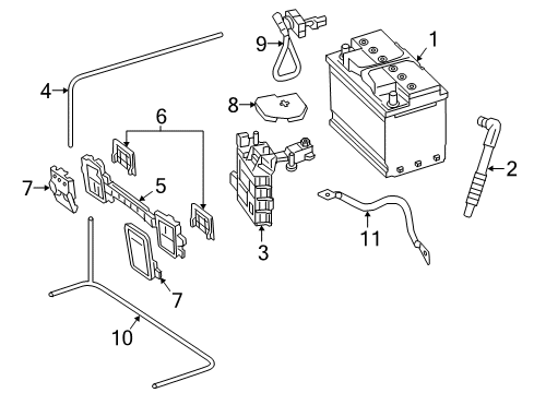 2020 Mercedes-Benz E53 AMG Battery Diagram 1