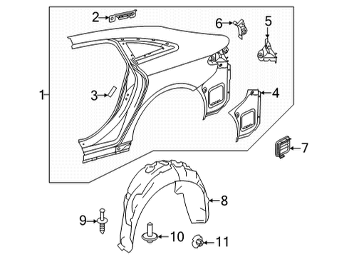 Wheelhouse Liner Diagram for 297-680-52-08