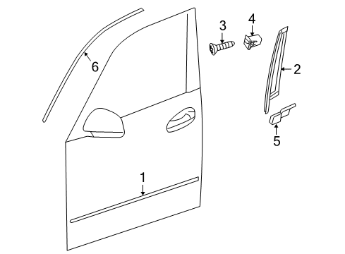 2018 Mercedes-Benz GLC63 AMG Exterior Trim - Front Door Diagram 2