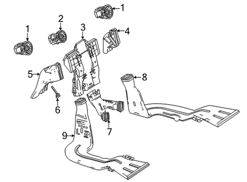 2023 Mercedes-Benz GLA45 AMG Ducts Diagram