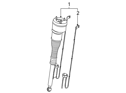 2009 Mercedes-Benz CL600 Struts & Components - Rear Diagram 2