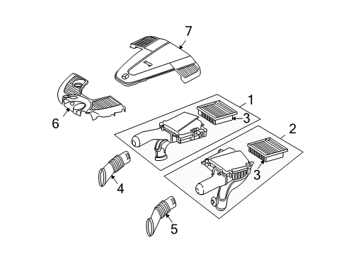 2008 Mercedes-Benz S65 AMG Air Intake Diagram