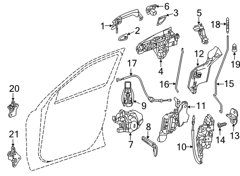 2013 Mercedes-Benz ML63 AMG Front Door Diagram 3