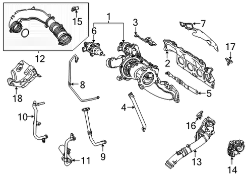 2023 Mercedes-Benz CLA35 AMG Exhaust Manifold Diagram