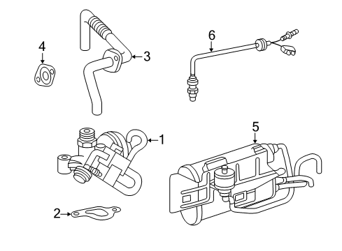 2001 Mercedes-Benz CLK430 EGR System, Emission Diagram 2