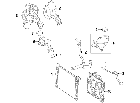 2014 Mercedes-Benz CLS63 AMG S Cooling System, Radiator, Water Pump, Cooling Fan Diagram 2