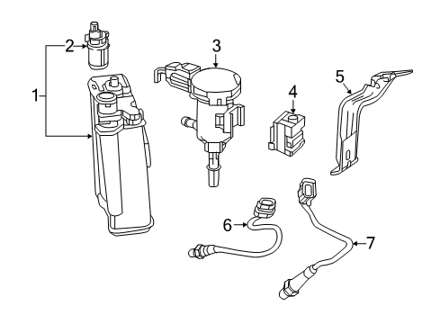 Vapor Canister Diagram for 222-470-92-00