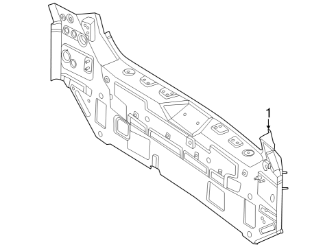 Rear Body Panel Diagram for 254-640-29-00