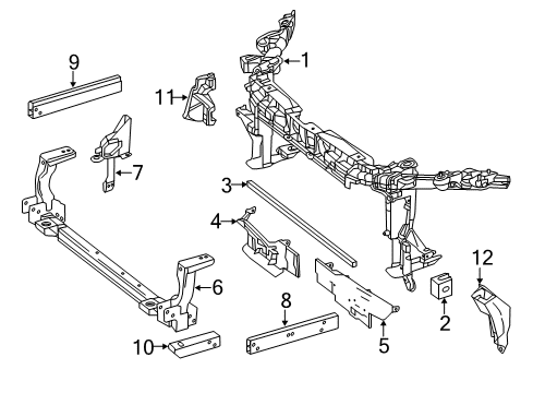 2018 Mercedes-Benz CLA45 AMG Radiator Support Diagram