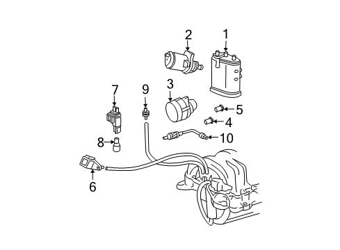 2006 Mercedes-Benz S55 AMG Emission Components Diagram