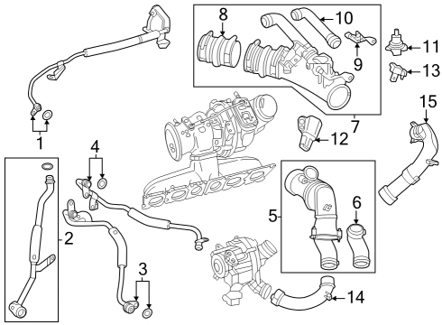 2024 Mercedes-Benz GLE53 AMG Turbocharger & Components Diagram 2