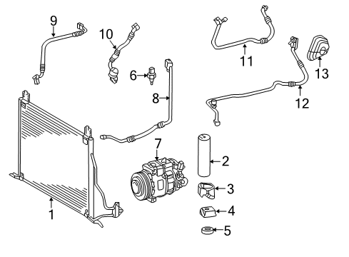 2012 Mercedes-Benz SL63 AMG Air Conditioner Diagram 1