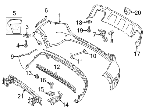 Bumper Cover Diagram for 156-880-01-40-9999