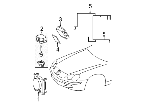 2004 Mercedes-Benz E55 AMG Cruise Control System Diagram 1