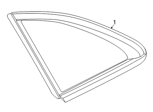 2022 Mercedes-Benz GLA35 AMG Glass & Hardware - Quarter Panel