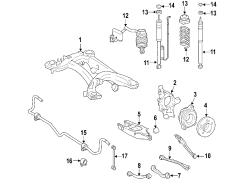 2006 Mercedes-Benz CLS55 AMG Rear Suspension, Control Arm Diagram 2