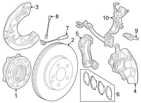 2023 Mercedes-Benz GLC300 Front Brakes Diagram 3