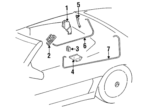 1995 Mercedes-Benz SL320 Stowage Compartment Diagram 2